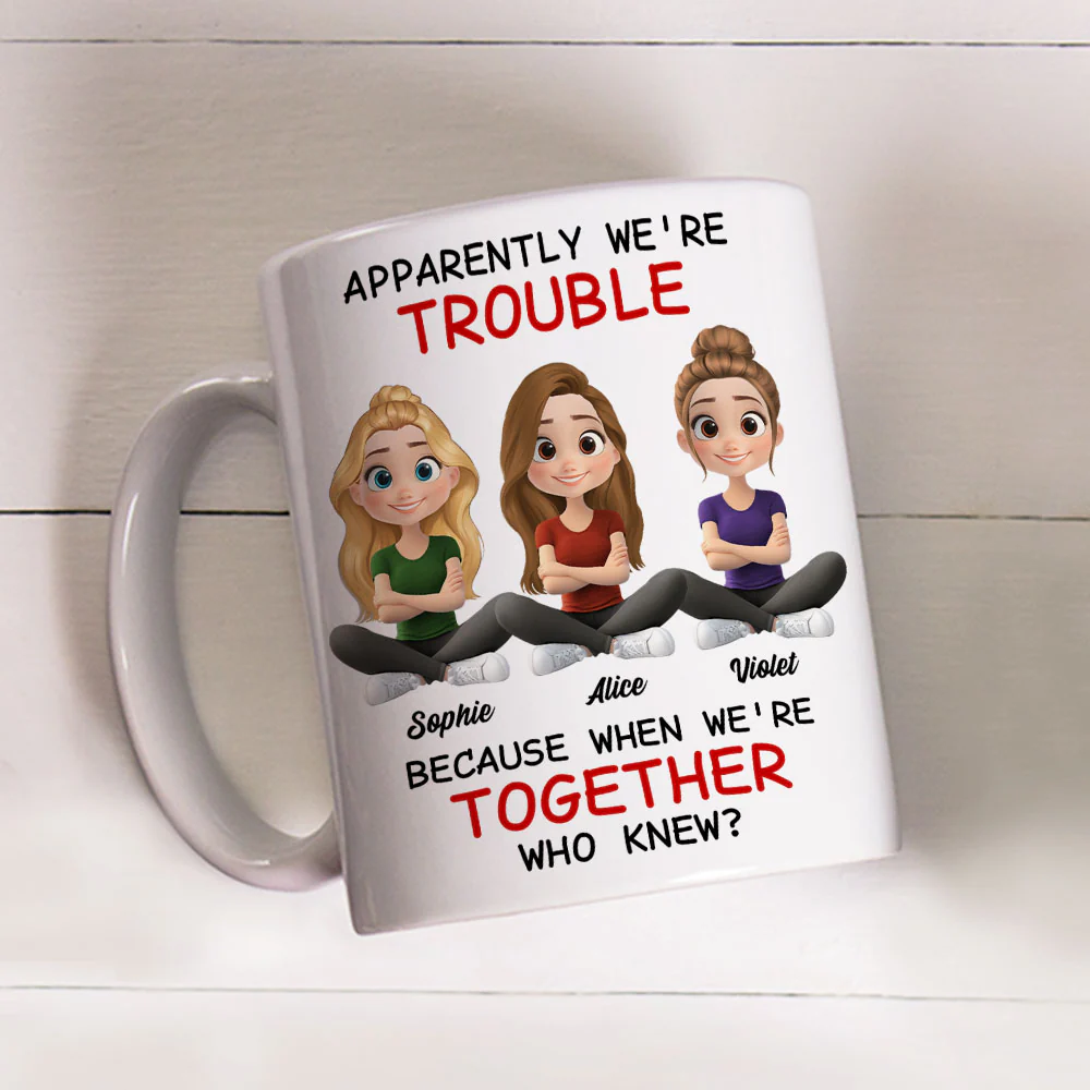 We Are Trouble - Personalized Custom Coffee Mug - Image 6
