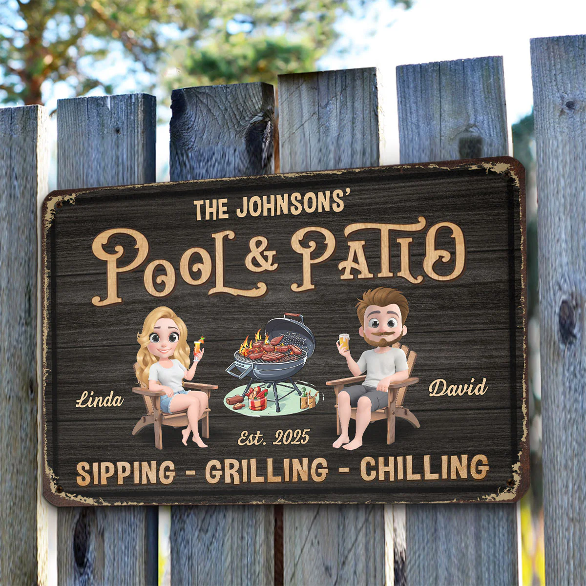 We At Pool And Patio - Personalized Custom Metal Sign - Image 2