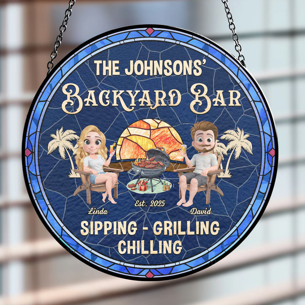 We At Pool And Patio - Personalized Custom Window Hanging Suncatcher