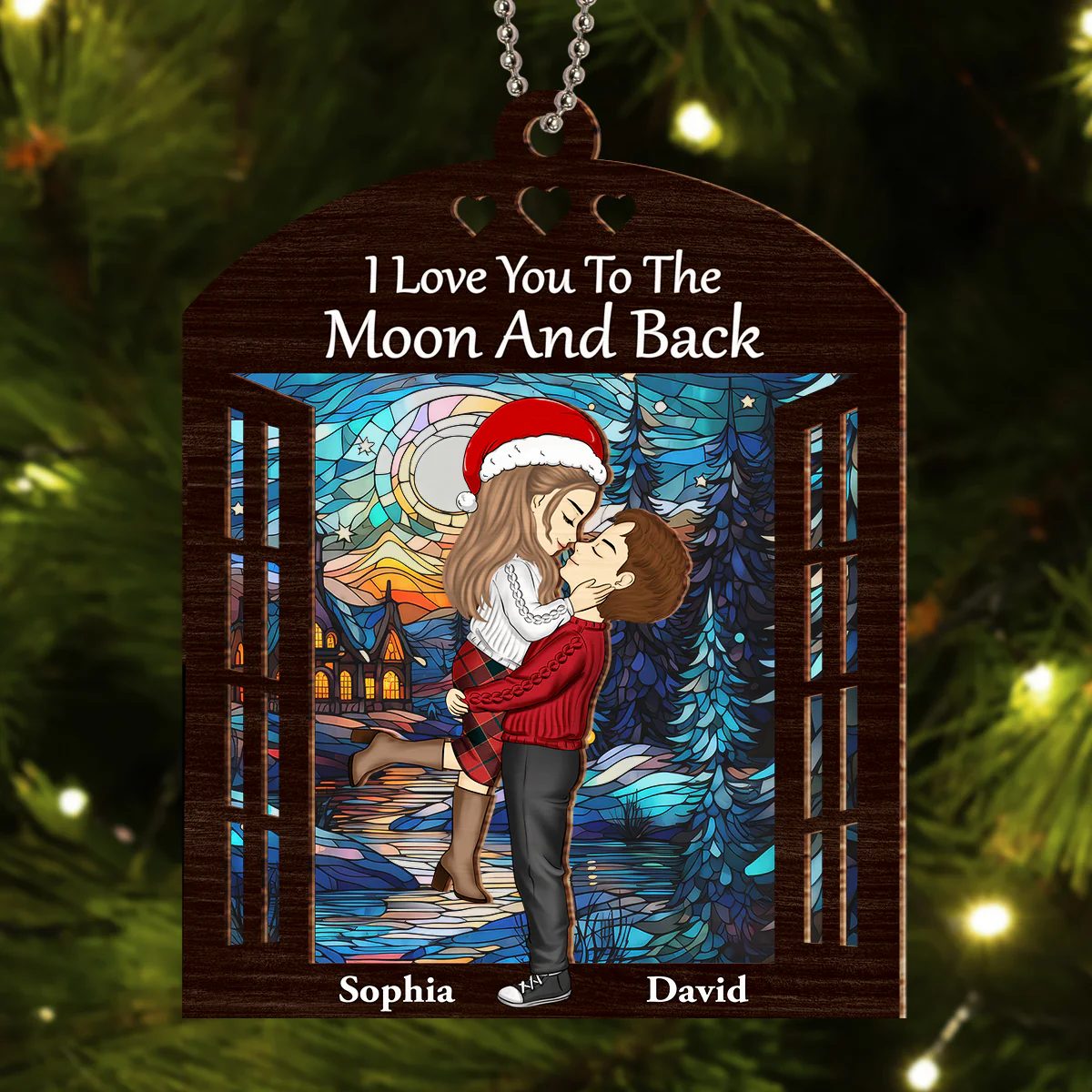 We Build A Life We Love - Personalized Custom Suncatcher Ornament - Image 2