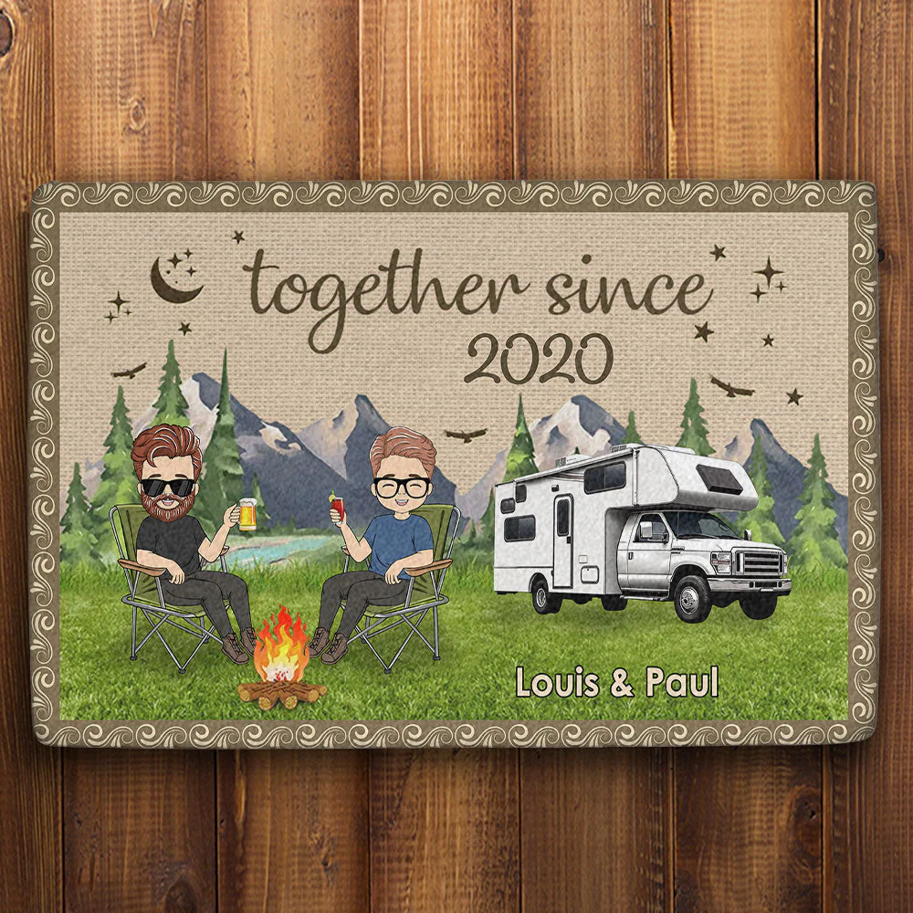 We Built A Life We Love - Personalized Custom Doormat - Image 4