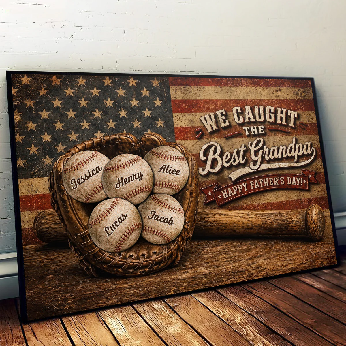 We Caught The Best Dad Ever - Personalized Custom Poster - Image 2