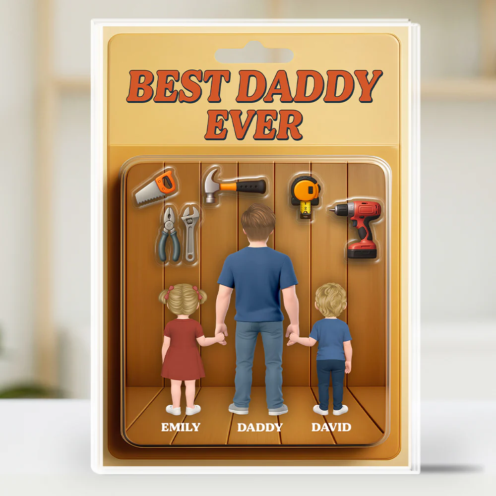 We Caught The Best Dad - Personalized Custom Acrylic Plaque - Image 3