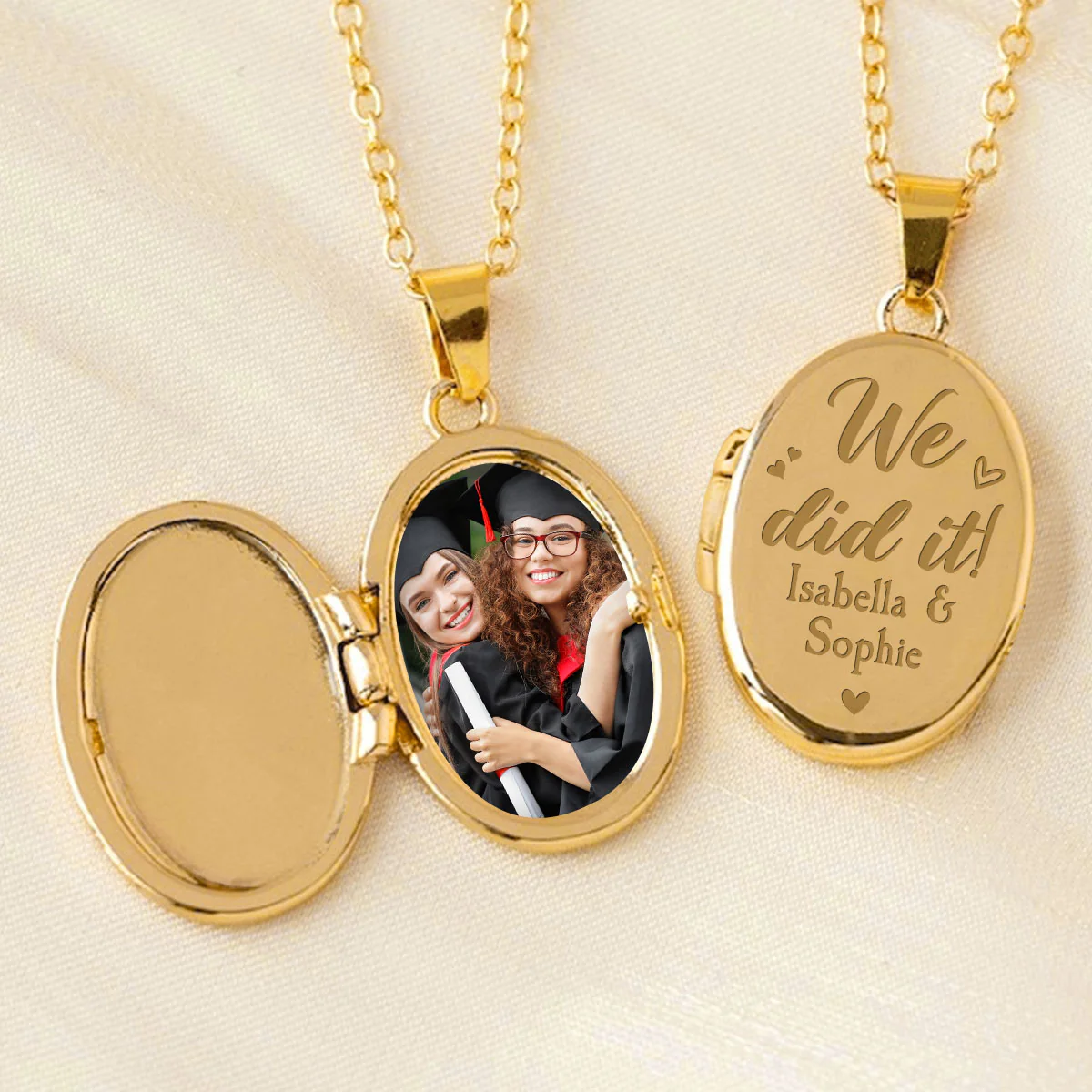 We Did It - Personalized Custom Locket Necklace