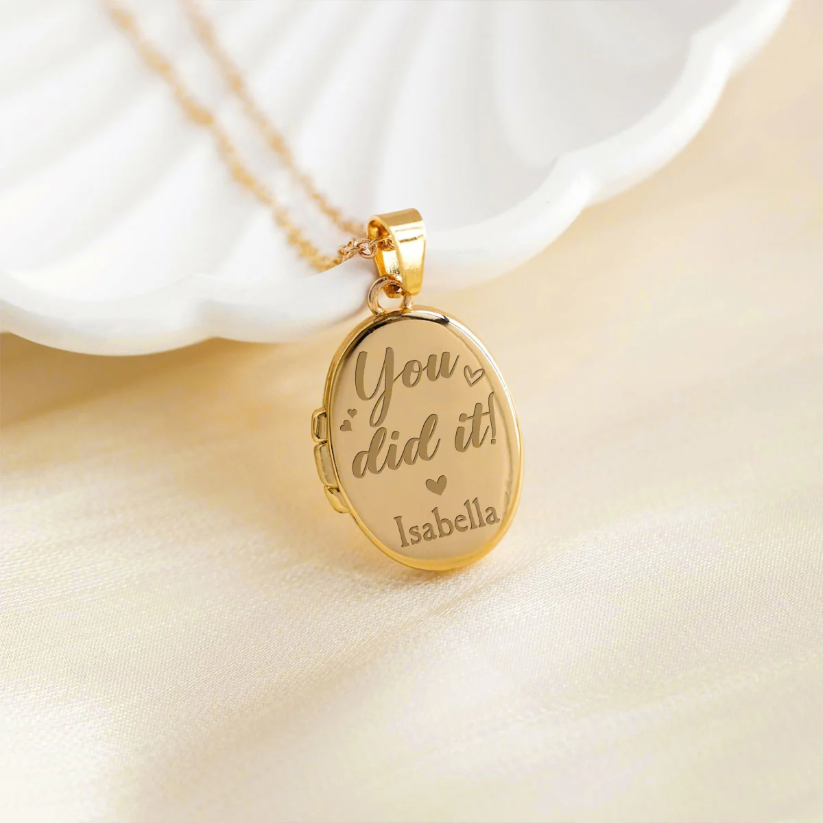 We Did It - Personalized Custom Locket Necklace - Image 4