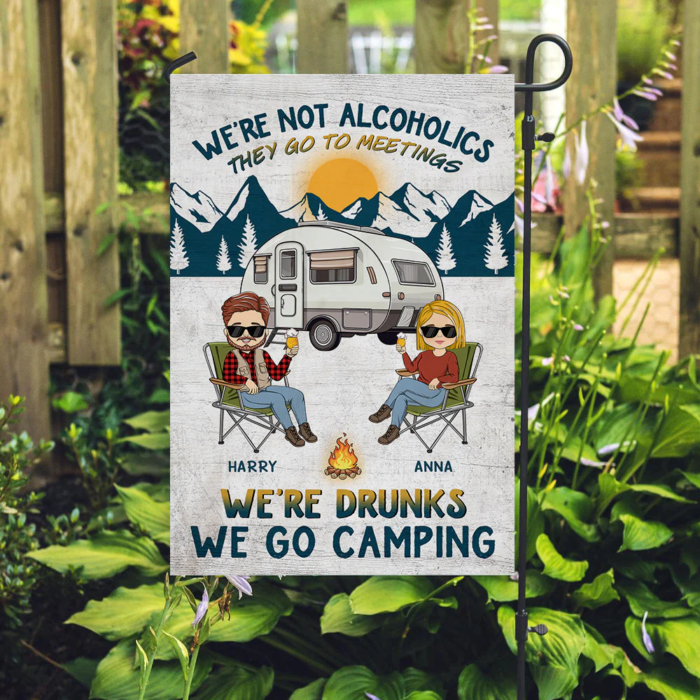 We Go Camping - Personalized Custom Flag - Image 2