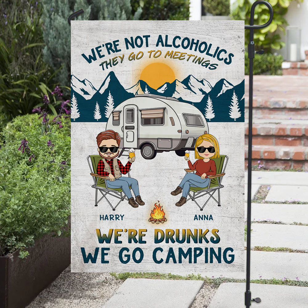 We Go Camping - Personalized Custom Flag - Image 3