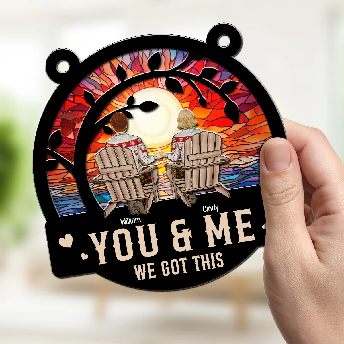 We Got This Merry Christmas - Personalized Custom Suncatcher - Image 2
