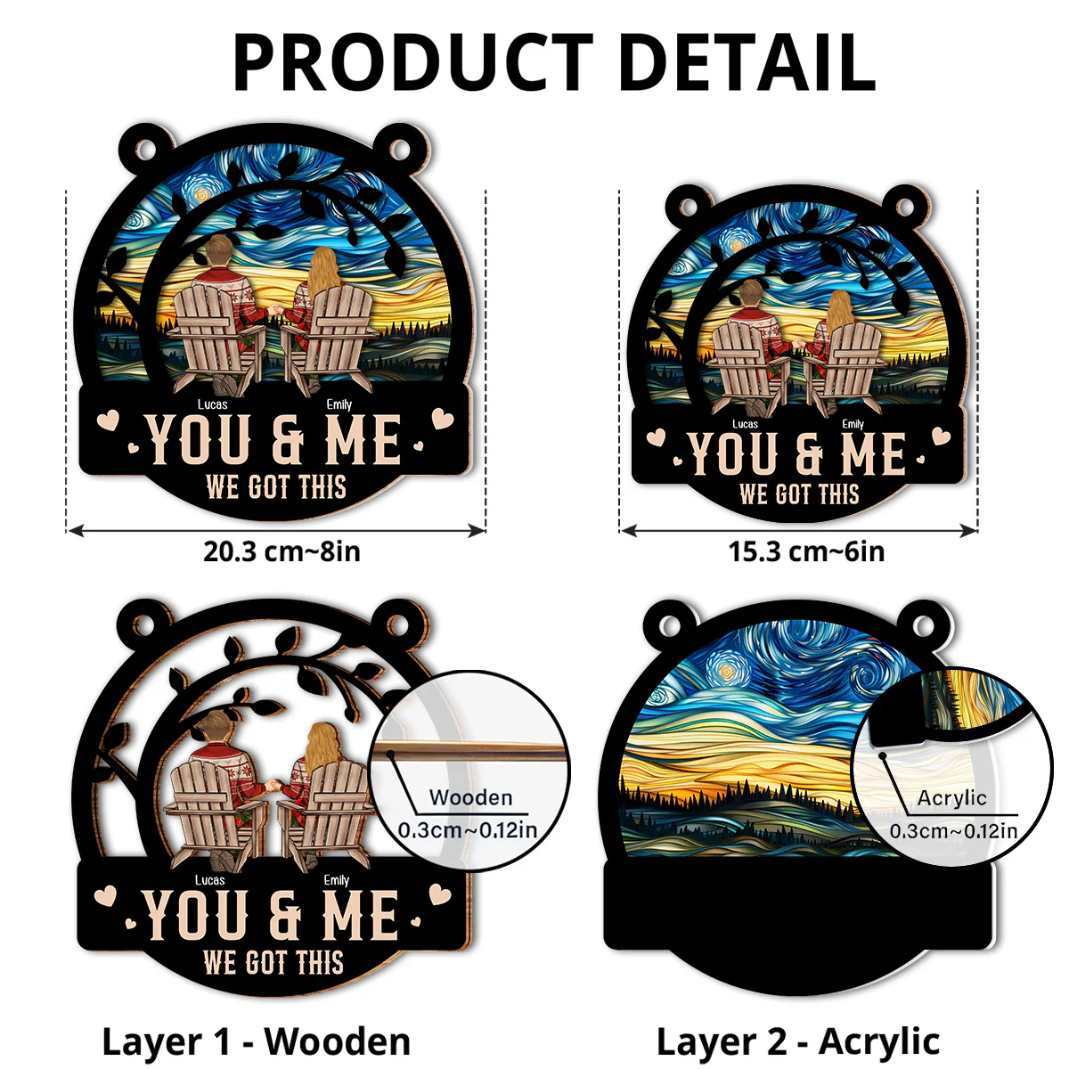 We Got This Merry Christmas - Personalized Custom Suncatcher - Image 4
