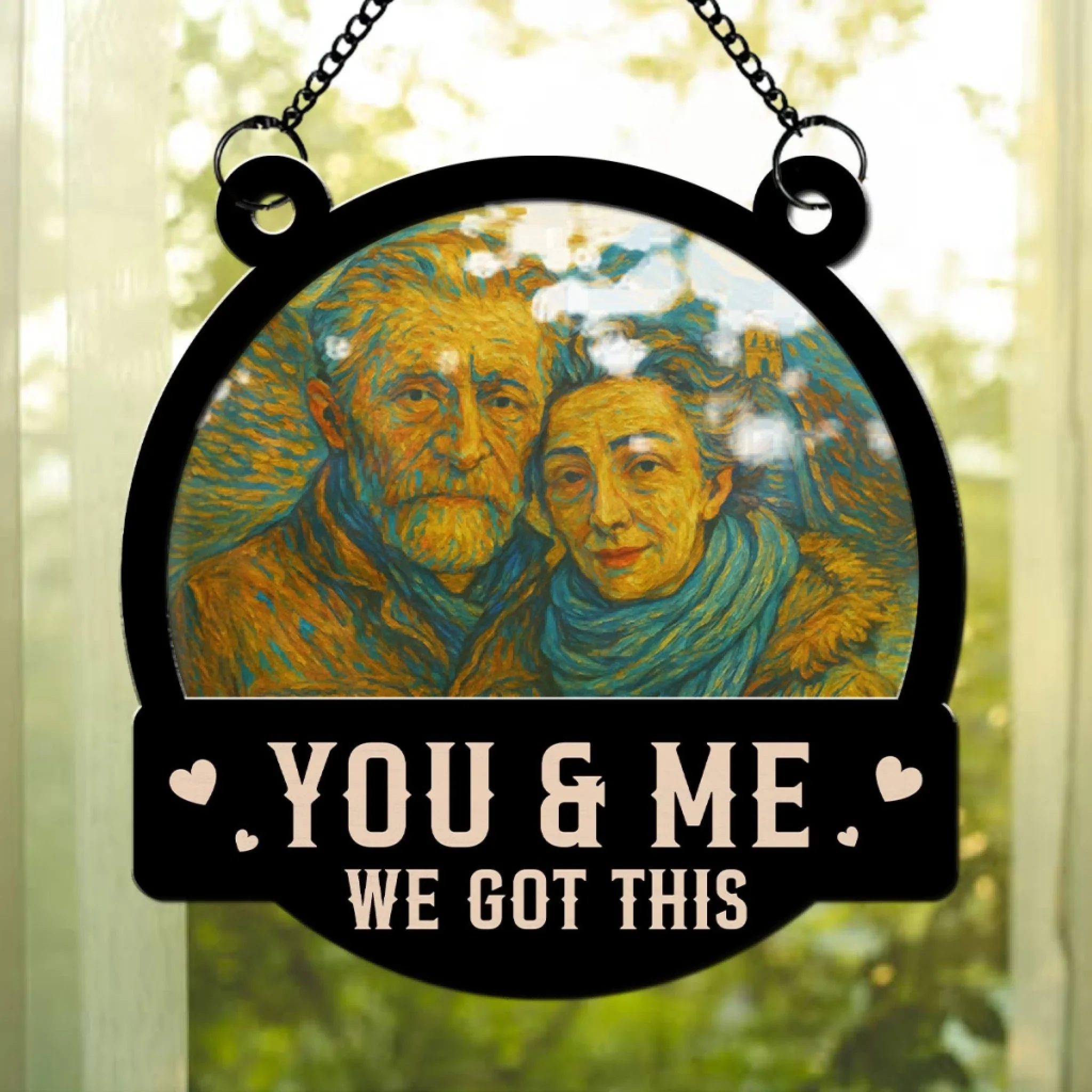 We Got This Untill Our Last Breath 2 - Personalized Custom Suncatcher - Image 4