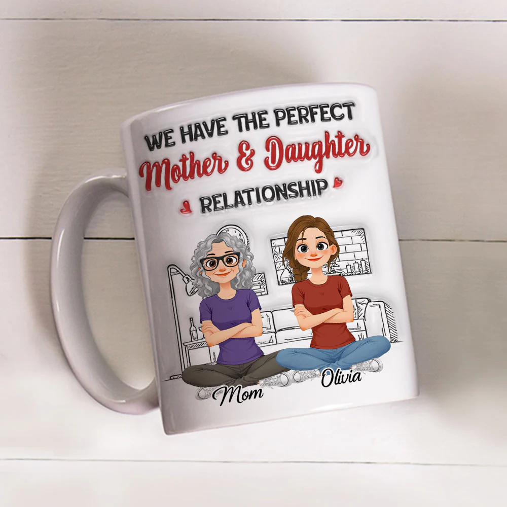 We Have The Perfect In Law Relationship - Personalized Custom 3D Inflated Effect Mug - Image 4