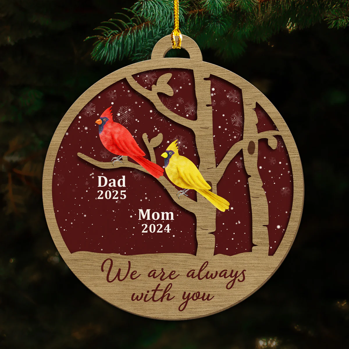 We Hold You Forever Near - Personalized Custom Wood Ornament