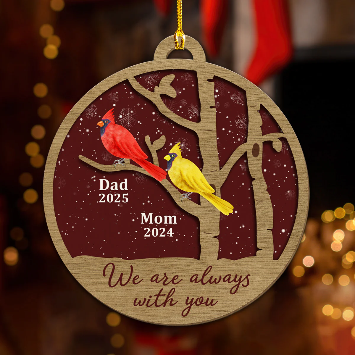 We Hold You Forever Near - Personalized Custom Wood Ornament - Image 2