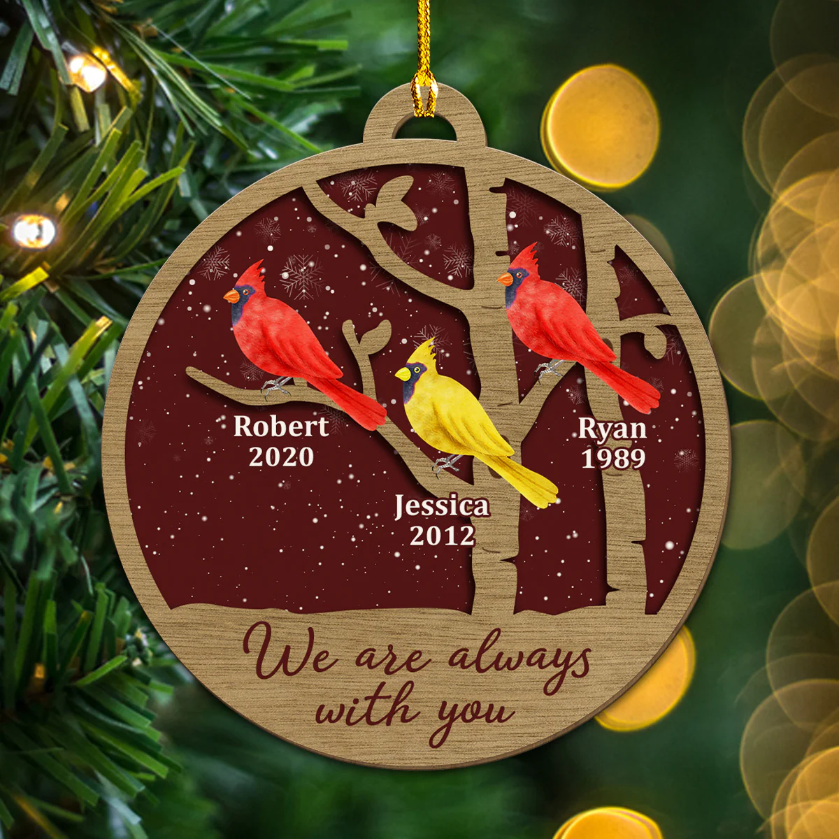We Hold You Forever Near - Personalized Custom Wood Ornament - Image 4
