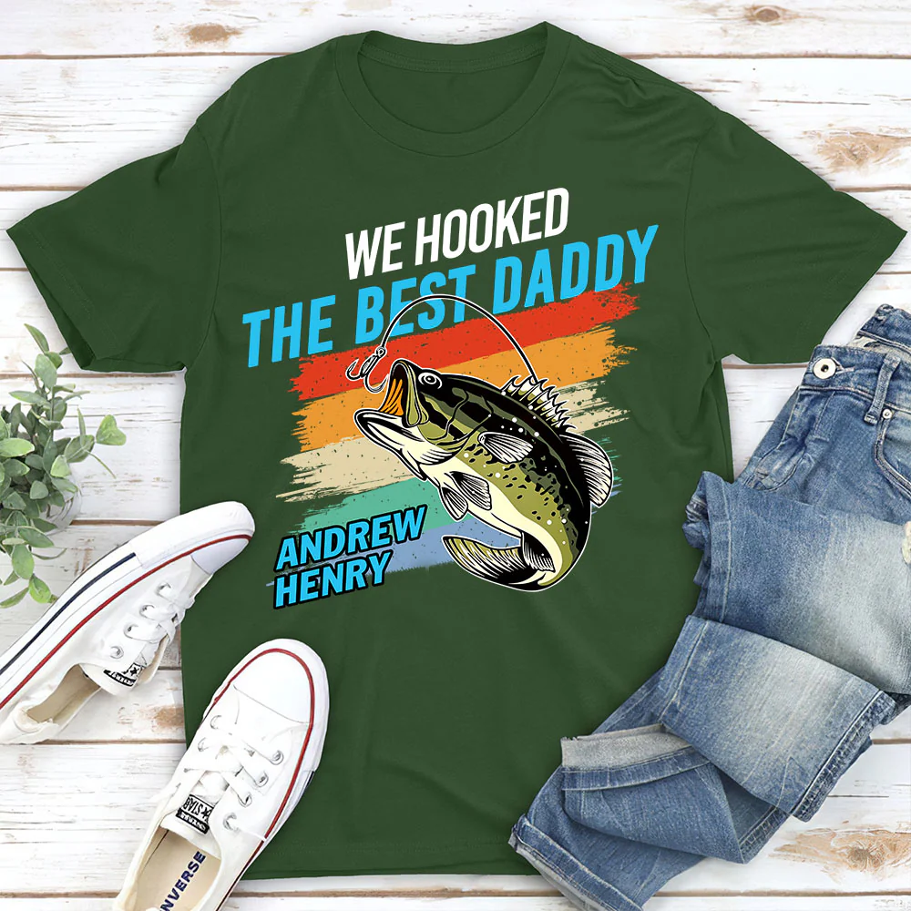 We Hooked The Best Daddy - Personalized Custom Shirt - Image 3