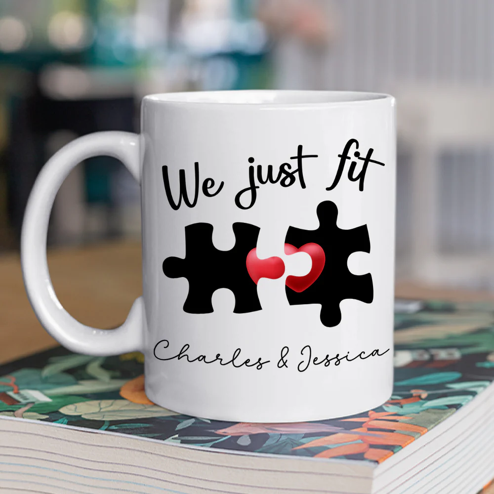 We Just Fit - Personalized Custom Coffee Mug - Image 3