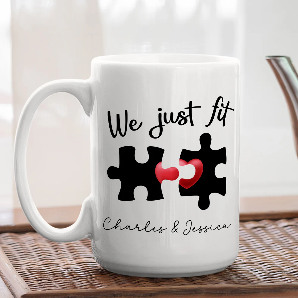 We Just Fit - Personalized Custom Coffee Mug - Image 5