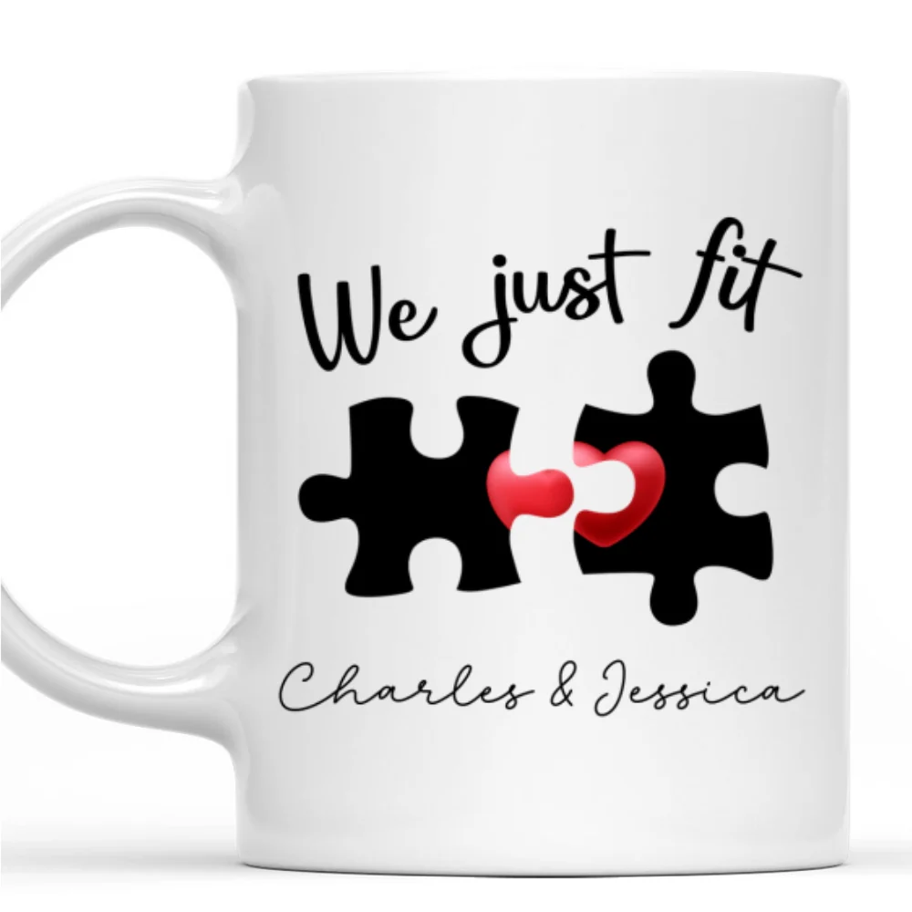 We Just Fit - Personalized Custom Coffee Mug - Image 7