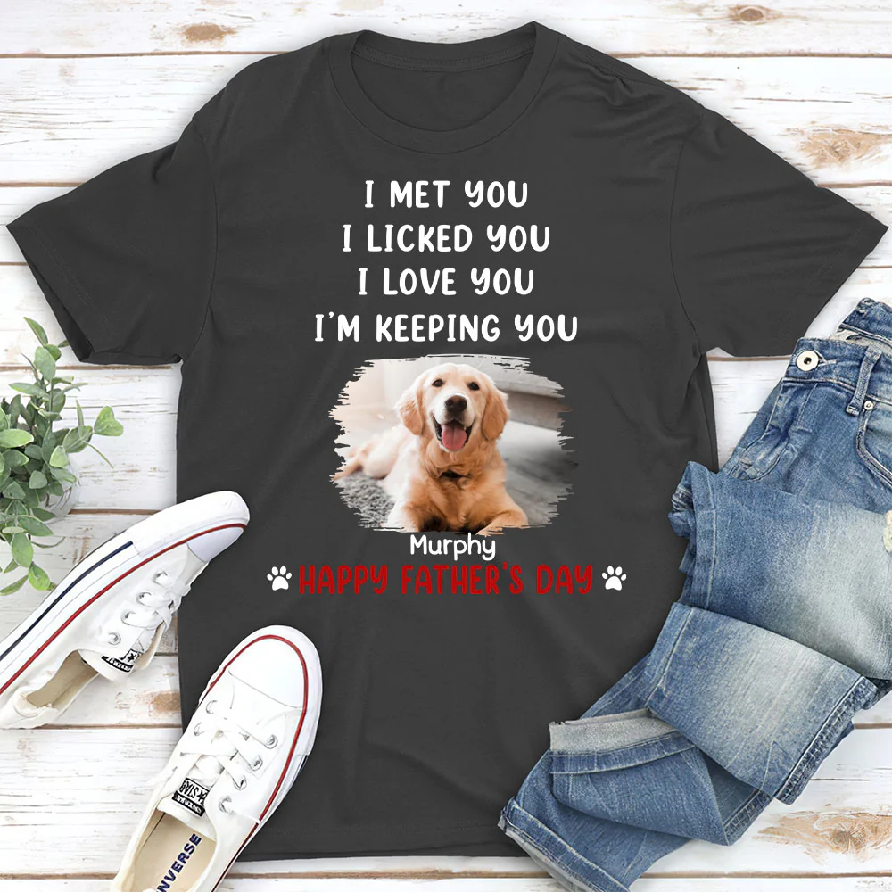 We Licked And Love You Photo - Personalized Custom Unisex T-Shirt - Image 2
