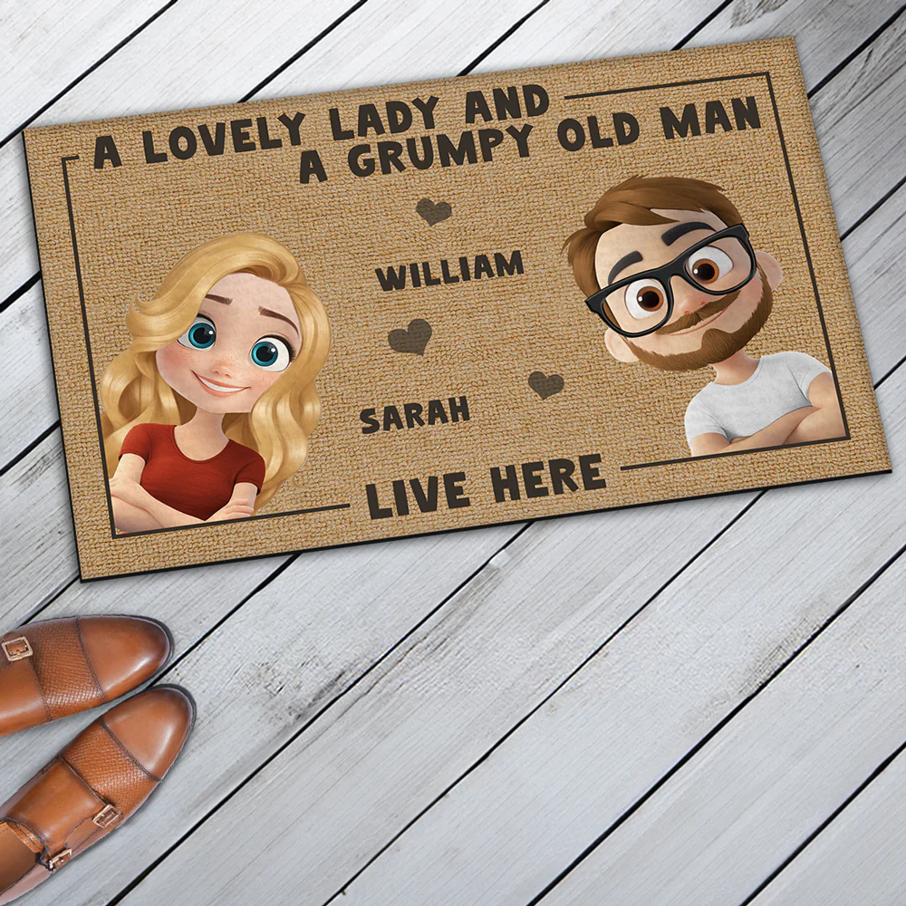 We Live Here - Personalized Custom Doormat - Image 2