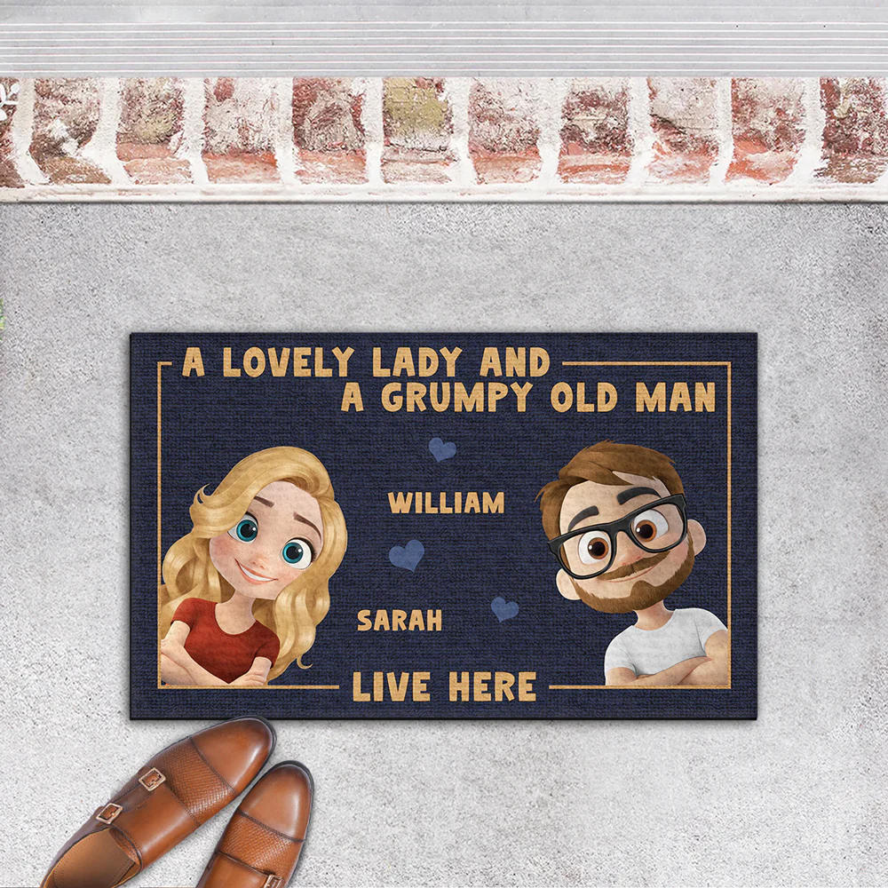 We Live Here - Personalized Custom Doormat - Image 3