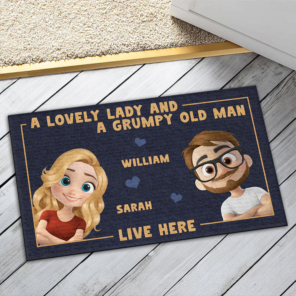 We Live Here - Personalized Custom Doormat - Image 4