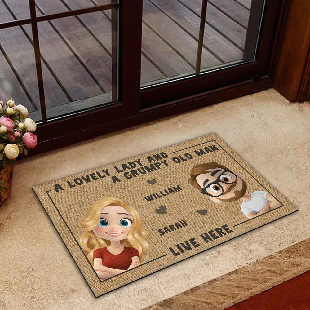We Live Here - Personalized Custom Doormat - Image 5
