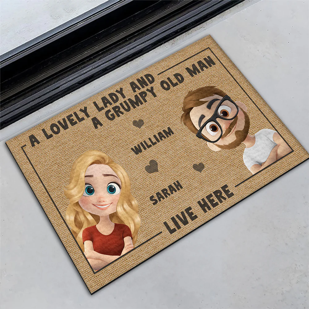 We Live Here - Personalized Custom Doormat - Image 6