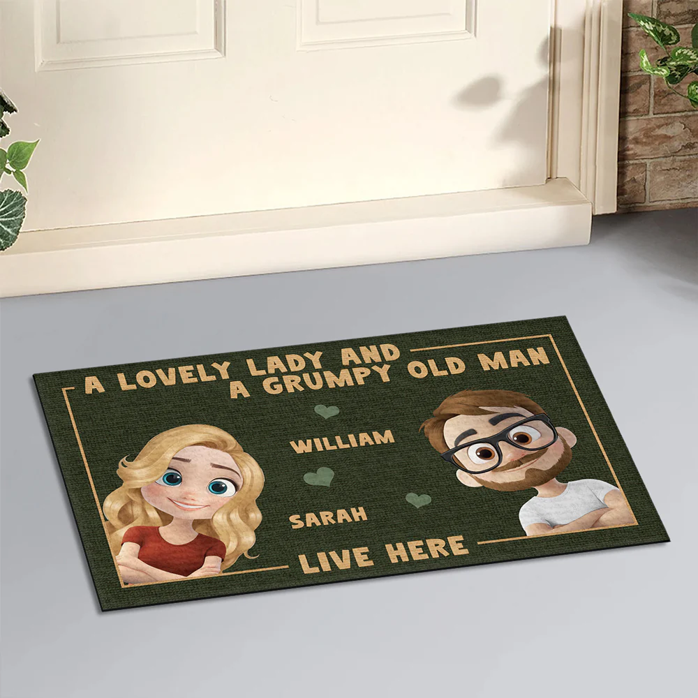 We Live Here - Personalized Custom Doormat - Image 7