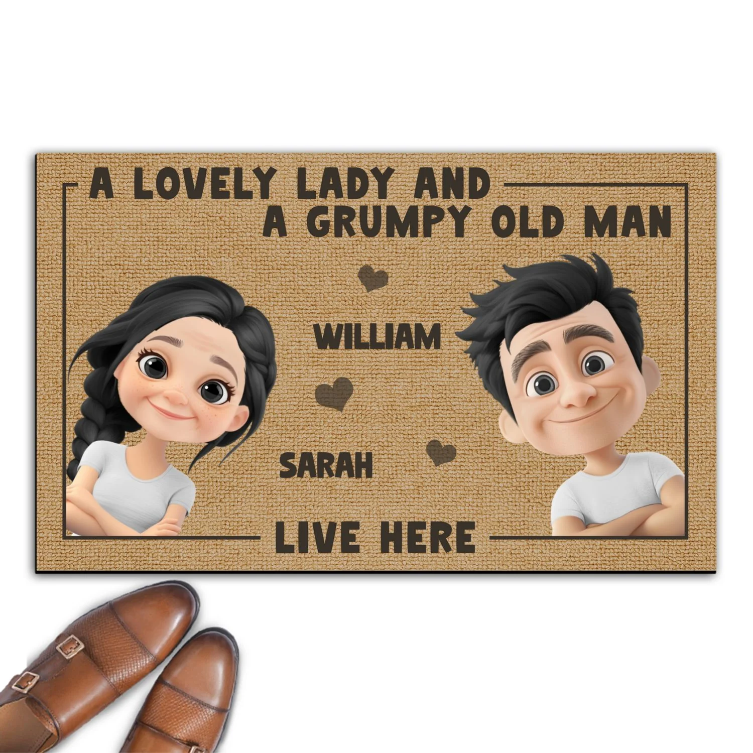 We Live Here - Personalized Custom Doormat - Image 9