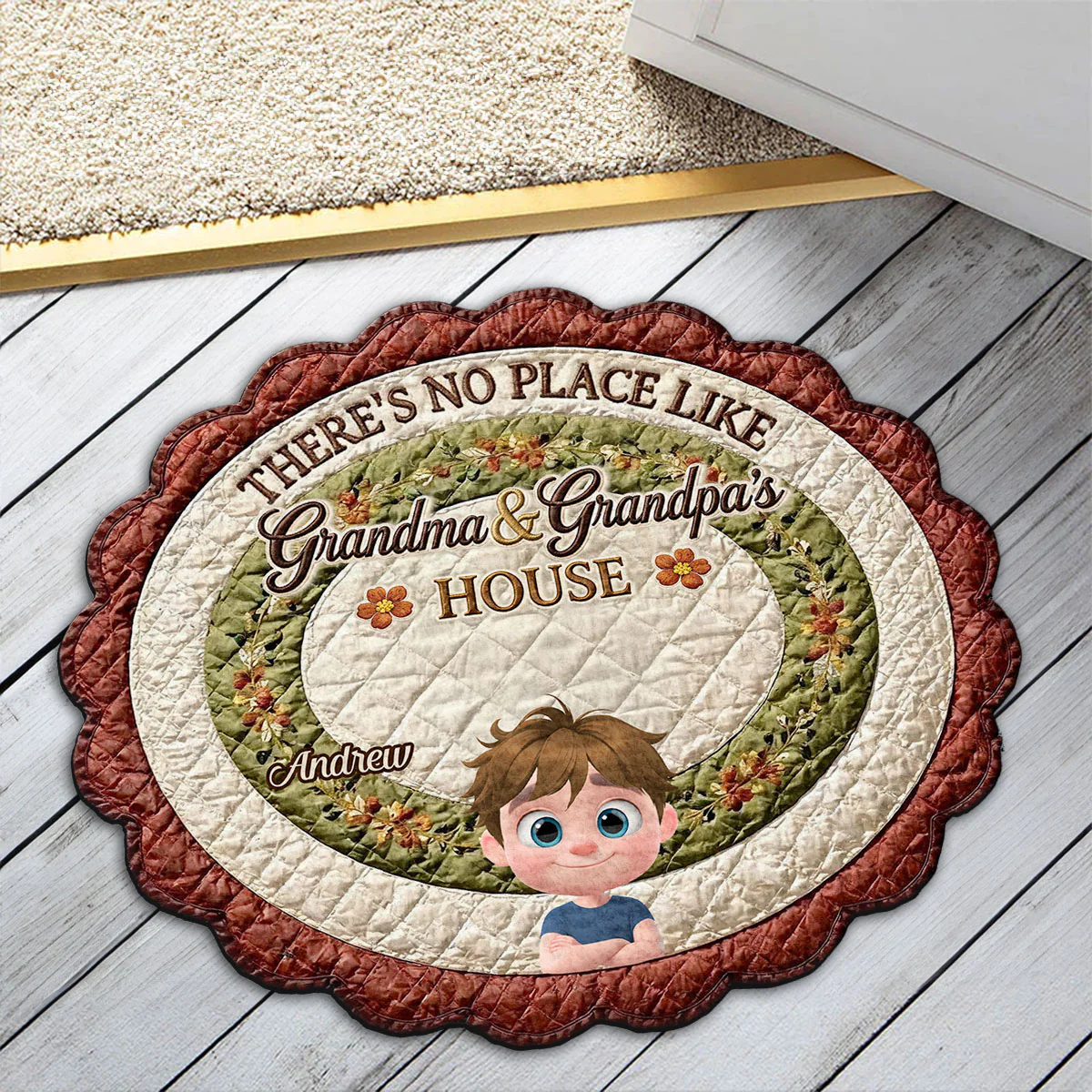 We Love Grandma And Grandpa House - Personalized Custom Doormat - Image 4