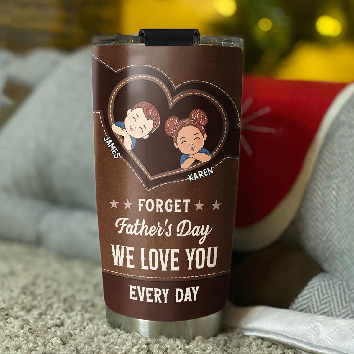 We Love You Every Day - Personalized Custom Tumbler - Image 2