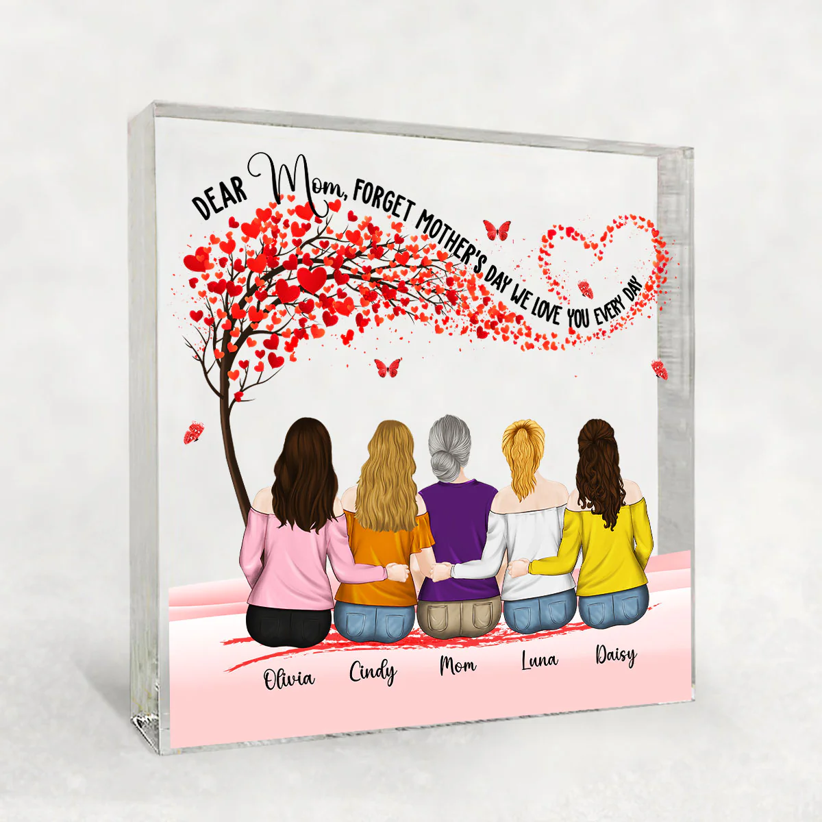 We Love You Everyday - Personalized Custom Acrylic Plaque - Image 3