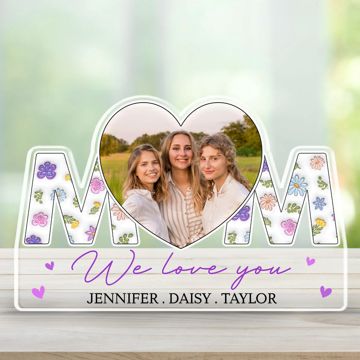 We Love You Mom - Personalized Custom Acrylic Plaque - Image 4