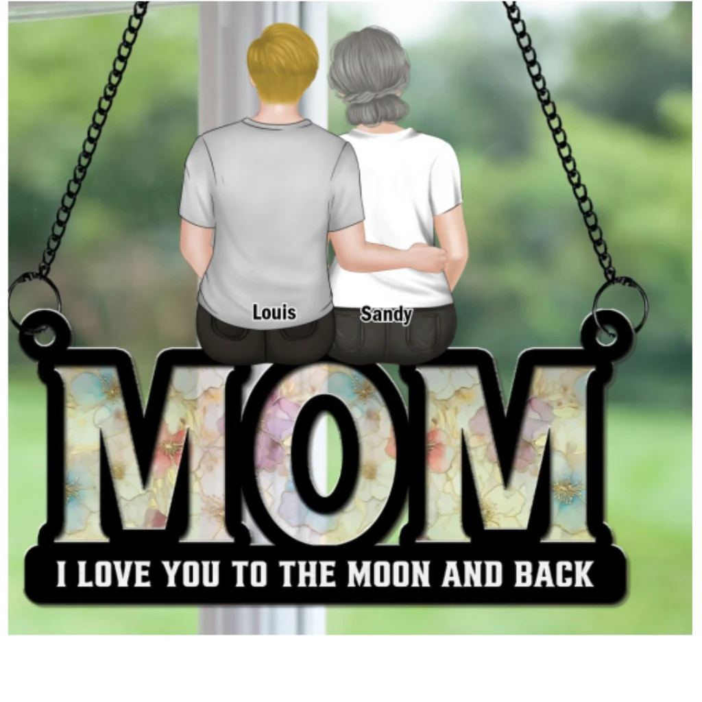 We Love You Mom - Personalized Custom Suncatcher - Image 6