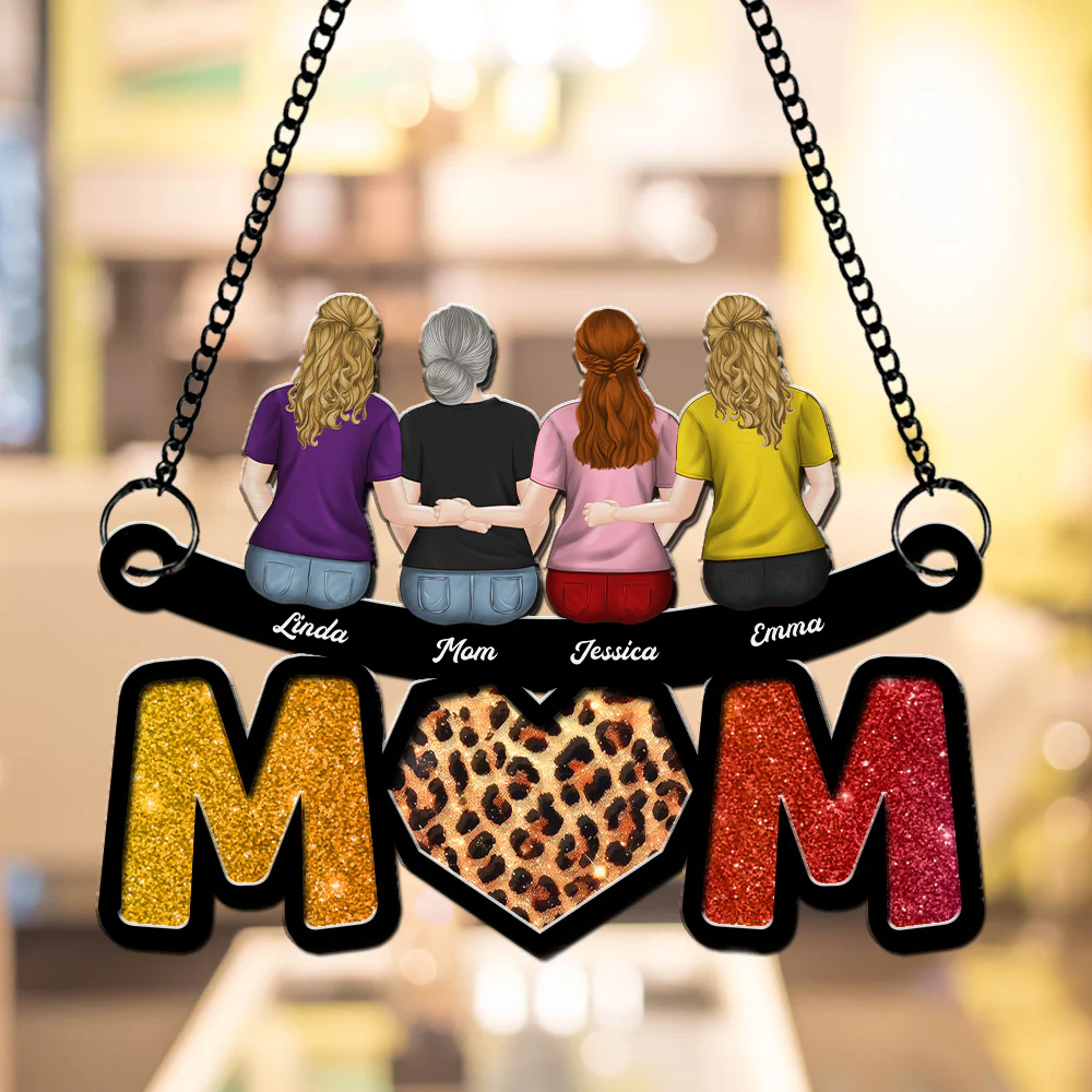 We Love You Mommy - Personalized Custom Suncatcher - Image 4