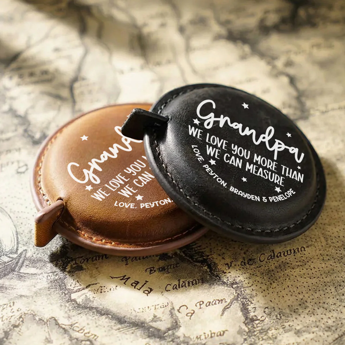 We Love You - Personalized Custom Leather Tape Measure - Image 6