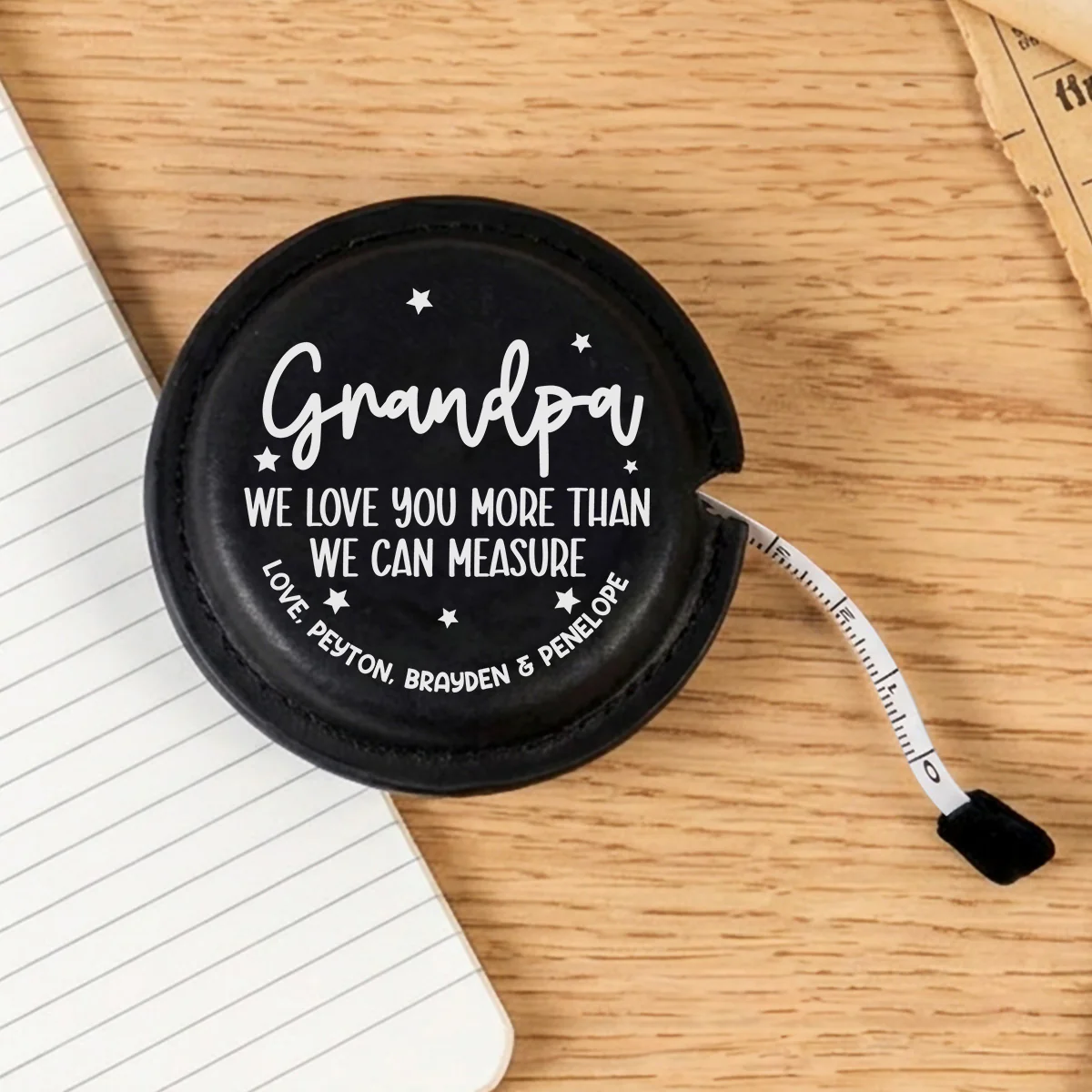 We Love You - Personalized Custom Leather Tape Measure - Image 8