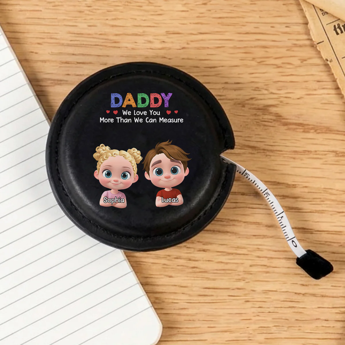 We Love You- Personalized Custom Leather Tape Measure - Image 7