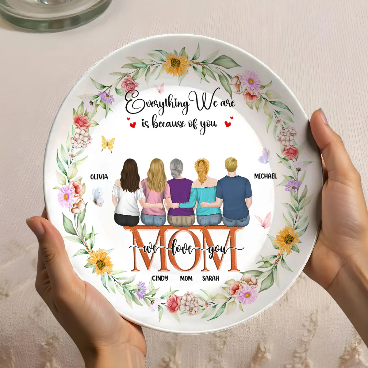 We Love You - Personalized Custom Plate - Image 4