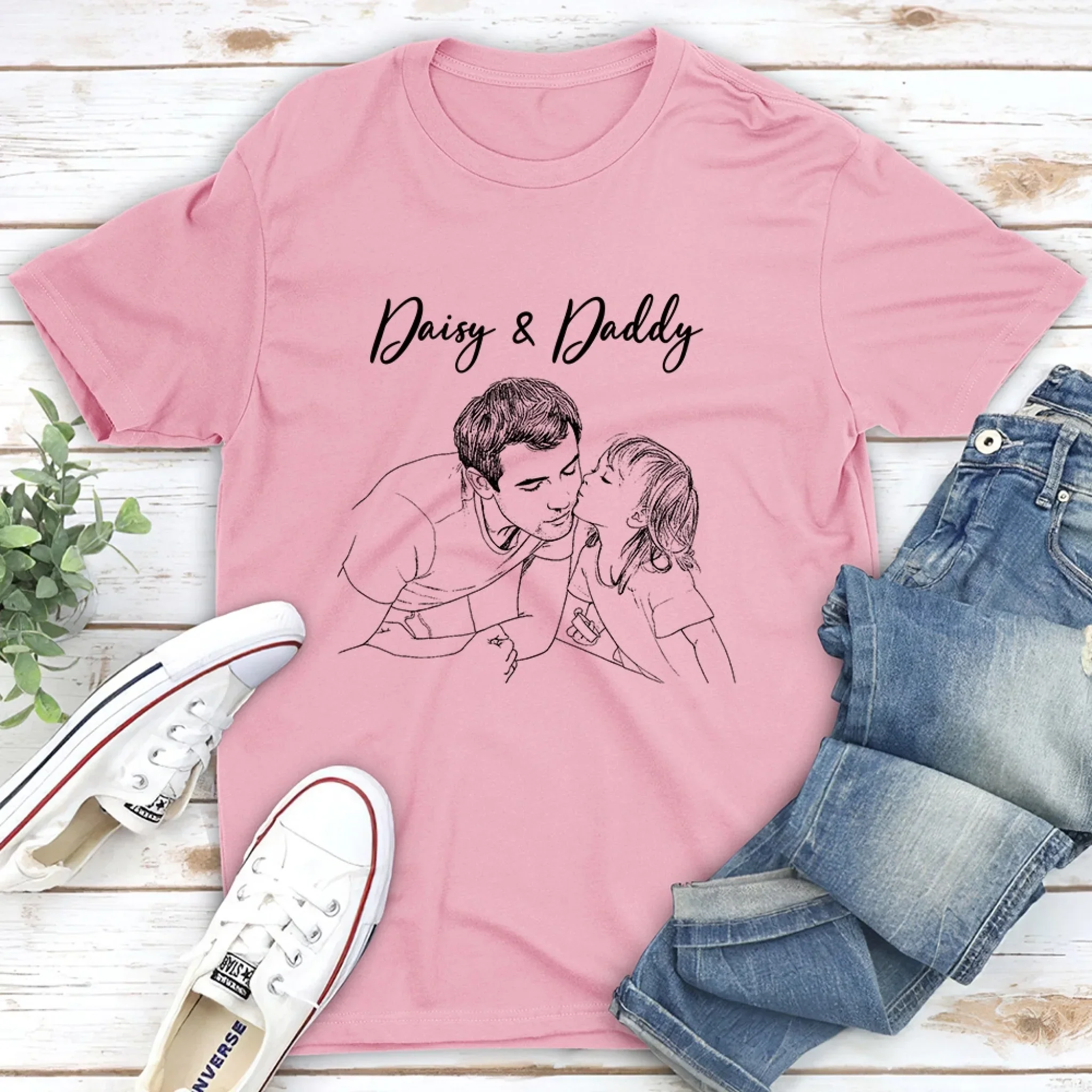 We Love You Photo Sketch - Personalized Custom Shirt - Image 2