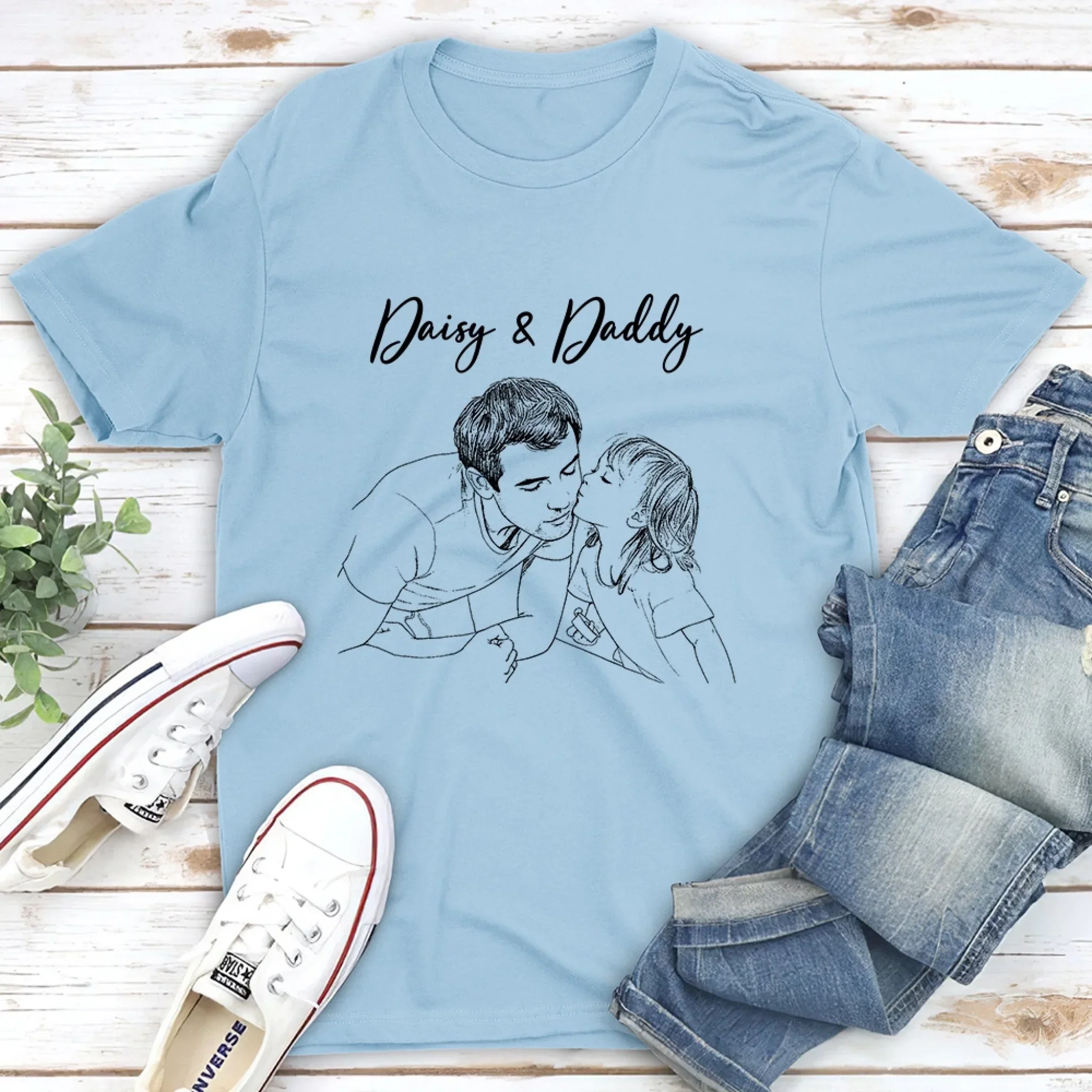 We Love You Photo Sketch - Personalized Custom Shirt - Image 3