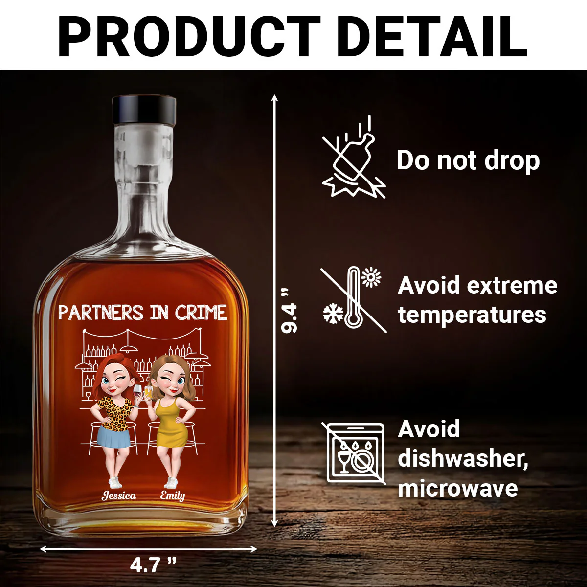 We Might Be Drunk - Personalized Custom Spirits Decanter - Image 5