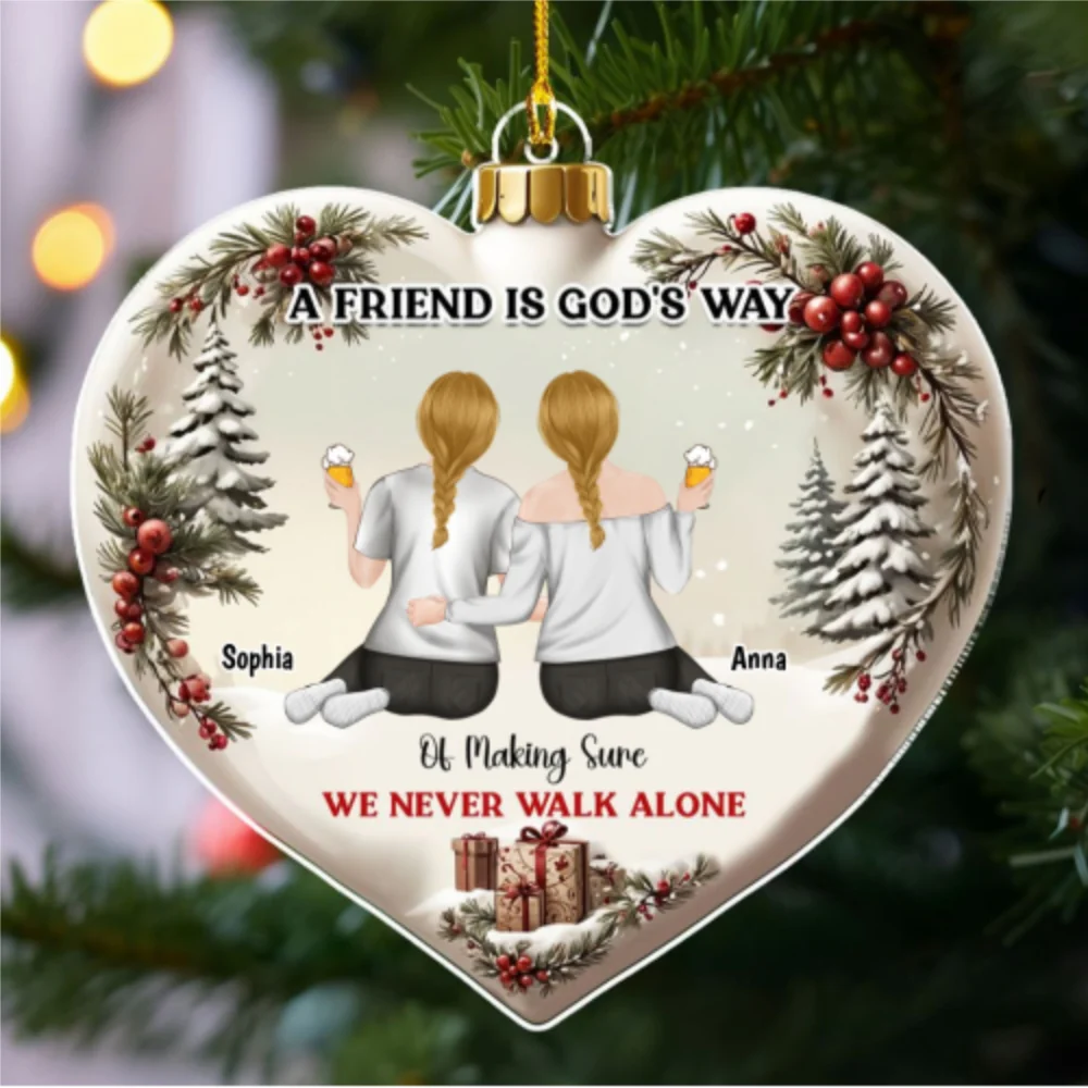 We Never Walk Alone - Personalized Custom Acrylic Ornament - Image 5
