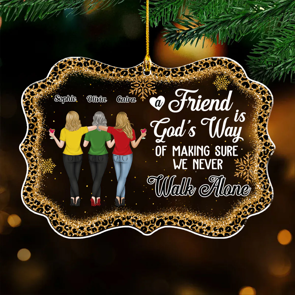 We Never Walk Alone Ver 2 - Personalized Custom Acrylic Ornament - Image 2
