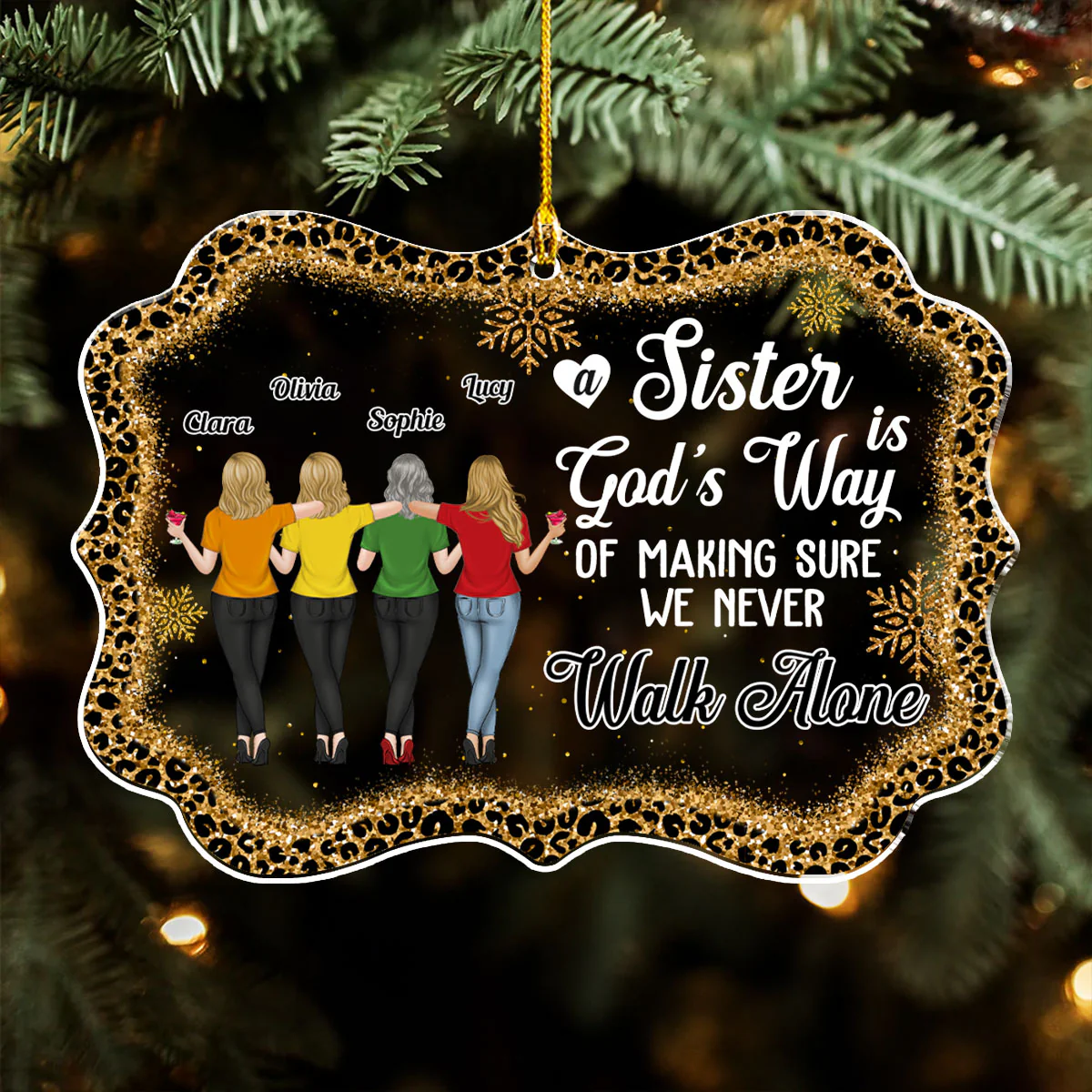 We Never Walk Alone Ver 2 - Personalized Custom Acrylic Ornament - Image 3