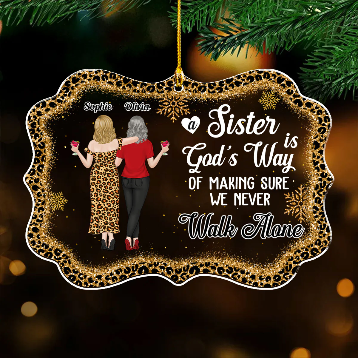 We Never Walk Alone Ver 2 - Personalized Custom Acrylic Ornament - Image 4