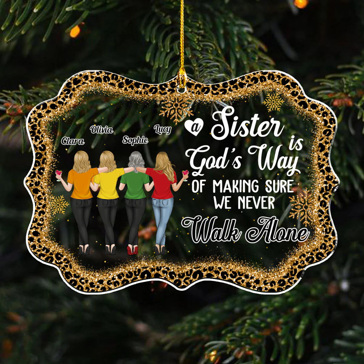 We Never Walk Alone Ver 2 - Personalized Custom Acrylic Ornament - Image 5