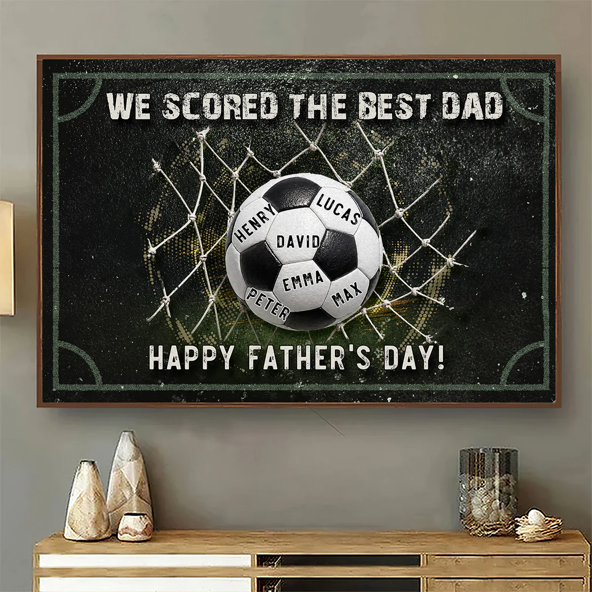 We Scored The Best Dad - Personalized Custom Poster