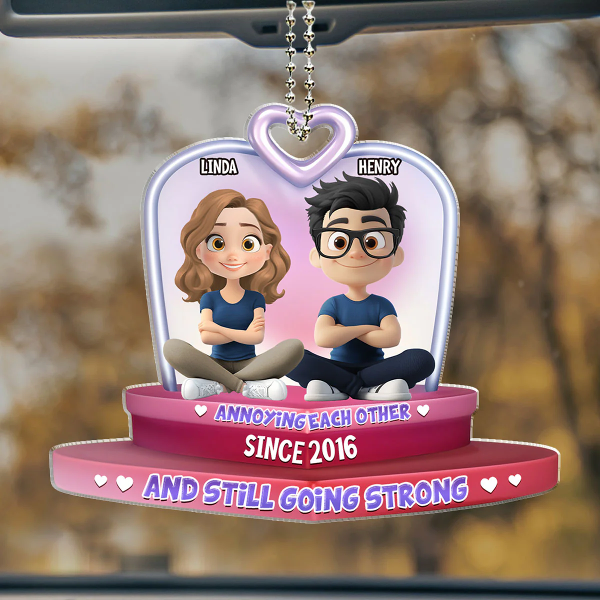 We Still Have Each Other - Personalized Custom Car Ornament - Image 2